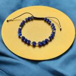 Ezera Bratara snur barbati Arcas din Lapis Lazuli cu accesorii din argint placat cu aur (BBARC6MM)