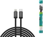 DEVIA Gracious Series Tube USB-C Lightning adat és töltőkábel, PD 27W, 1m, fekete (ST101715) (ST101715)
