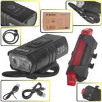 Keltin Vízálló kerékpár lámpák USB IPX4 - elülső (800lm/900mAh)/hátsó (120lm/120mAh) 63408 (K02313)