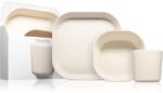 Mushie Dinnerware Set etetőszett gyermekeknek 6m+ Ivory 3 db