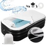 Juskys Cadă gonflabilă portabilă cu suport spate și capac, 400 l (301222) Piscina