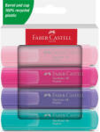 Faber-Castell Szövegkiemelő készlet 1-5mm vágott papír dob Faber-Castell 46 pasztell pirosító, lilás rózsaszín, lila, türkiz 4klf. szín (FC254654) - web24