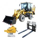  Buldoexcavator 1.8T, motor diesel 50CP Euro 3 cu brat excavator, cupa frontala, furci paleti, picon hidraulic THOR
