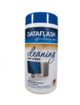DATAFLASH Servetele umede pentru curatare suprafete din plastic, 100/tub, DATA FLASH (DF-1512) - roua