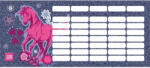  OJS Girl Filly órarend mini 77x178mm, kétoldalas, lovas