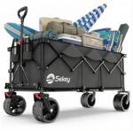 Sekey XXXL Handcart Foldable 300L 200KG Heavy Duty, Extended Folding Handcart with Extra Width 17x10 cm All-Terrain Wheels Handcart, Patented 4-Way Instant Assembly Transport Cart, Anthracite - FW36-1 (FW36