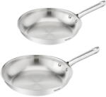 Tefal Tigai si seturi Set de tigăi cu 2 piese Tefal Duetto On B866S234, 24/28 cm, oțel inoxidabil, bază Thermo-Fusion, inducție - vexio