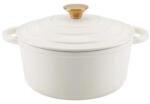 Perfect Home Oala din Fonta Emailata, 28 cm, 6 l, Alba, Perfect Home (MRK-17922)
