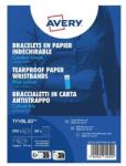 Avery Zweckform Brățară de identificare, rezistentă la rupere, 265x19 mm, AVERY ZWECKFORM "Tyvek", albastră, 500 buc