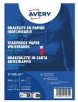 Avery Zweckform Brățară de identificare, rezistentă la rupere, 265x19 mm, AVERY ZWECKFORM "Tyvek", roșie, 500 buc