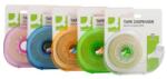 Q-CONNECT Bandă adezivă Q-CONNECT, 19 mm x 33 m, cu dozator, amestec de culori