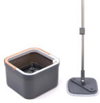 Greenhomeware Spin Mop forgófejes felmosószett lapos moppal (vödör + nyél + facsaró + 2 mop) (LV-F04)