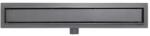 AREZZO design design 2in1 800 mm-es rozsdamentes acél folyóka, gunmetal AR-800DGM (AR-800DGM)