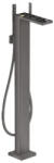 Hansgrohe MyEdition Padlóra szerelhető kádcsaptelep, tartozékokkal, szálcsiszolt fekete króm 47442340 (47442340)