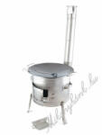  42cm Rozsdamentes bográcsház + hússütő tárcsa 50 cm 8részes