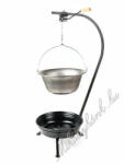  Fekete Tűzteres állvány+16 literes vasbogrács szett (2részes)