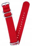 Diloy Strap Do Zegarka Nato 20mm Premium Elastyczny Czerwony Nylon (409.20.06)