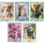 Herlitz Animals füzet A5 16k. 70g vonalas dupla színes Herlitz (400206377) (400206377)