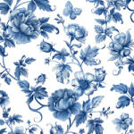 Takoy Dupla géz soft blue flowers