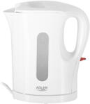Adler Fierbator Electric plastic Kettle 1.0 L, 1200 W, Water Level Indicator, Automatic Shut-Off, Boil-Dry Protection, Stable Base, White (AD 1389) Fierbator