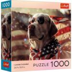 Trefl Puzzle Trefl Colectia SUA Caine American, Poster Inclus, 1000 de piese Puzzle
