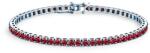 SAVICKI Brățară tennis Luminy 3, 0 mm: aur alb, rubine - savicki - 24 322,00 RON