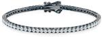 SAVICKI Brățară tennis din argint negru cu moissanite albe 2, 2 mm 16 cm
