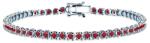 SAVICKI Brățară tennis Luminy 3, 2 mm: aur alb, rubine - savicki - 26 386,00 RON