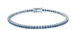 SAVICKI Brățară tennis Luminy 2, 3 mm: aur alb, safire albastre - savicki - 18 695,00 RON