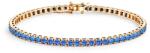 SAVICKI Brățară tennis Luminy 3, 0 mm: aur, safire albastre - savicki - 24 713,00 RON