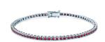 SAVICKI Brățară tennis Luminy 2, 3 mm: aur alb, rubine - savicki - 20 893,00 RON
