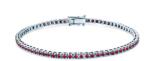 SAVICKI Brățară tennis Luminy 2, 3 mm: aur alb, rubine - savicki - 18 695,00 RON