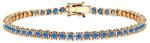 SAVICKI Brățară tennis Luminy 3, 2 mm: aur, safire albastre - savicki - 26 386,00 RON
