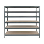 AR Shelving RIVET PRO nagy teherbírású állvány, 252×180×45 cm, 6 szint, forgácslap polccal, 260 kg/polc, antracitszürke