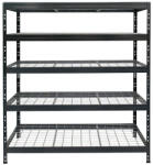 AR Shelving RIVET PRO nagy teherbírású állvány, 252×150×45 cm, 5 szint, acélrács polccal, 260 kg/polc, antracitszürke