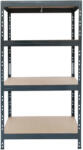 AR Shelving RIVET PRO nagy teherbírású állvány, 180×90×60 cm, 4 szint, forgácslap polccal, 360 kg/polc, antracitszürke