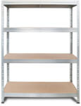AR Shelving RIVET PRO nagy teherbírású állvány, 180×120×60 cm, 4 szint, forgácslap polccal, 360 kg/polc, horganyzott