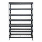 AR Shelving RIVET PRO nagy teherbírású állvány, 252×120×45 cm, 7 szint, acélrács polccal, 260 kg/polc, antracitszürke