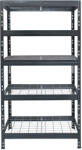 AR Shelving RIVET PRO nagy teherbírású állvány, 180×90×45 cm, 5 szint, acélrács polccal, 300 kg/polc, antracitszürke