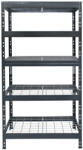 AR Shelving RIVET PRO nagy teherbírású állvány, 252×90×60 cm, 5 szint, acélrács polccal, 260 kg/polc, antracitszürke