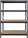 AR Shelving RIVET PRO nagy teherbírású állvány, 180×120×45 cm, 4 szint, forgácslap polccal, 360 kg/polc, antracitszürke