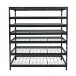 AR Shelving RIVET PRO nagy teherbírású állvány, 252×180×60 cm, 7 szint, acélrács polccal, 260 kg/polc, antracitszürke