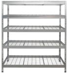 AR Shelving RIVET PRO nagy teherbírású állvány, 180×150×45 cm, 5 szint, acélrács polccal, 300 kg/polc, horganyzott