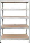 AR Shelving RIVET PRO nagy teherbírású állvány, 180×120×45 cm, 5 szint, forgácslap polccal, 360 kg/polc, horganyzott