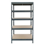 AR Shelving RIVET PRO nagy teherbírású állvány, 252×90×60 cm, 5 szint, forgácslap polccal, 260 kg/polc, antracitszürke