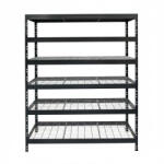 AR Shelving RIVET PRO nagy teherbírású állvány, 252×150×60 cm, 6 szint, acélrács polccal, 260 kg/polc, antracitszürke