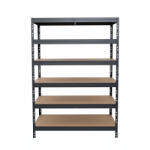 AR Shelving RIVET PRO nagy teherbírású állvány, 252×120×60 cm, 6 szint, forgácslap polccal, 260 kg/polc, antracitszürke