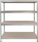 AR Shelving RIVET PRO nagy teherbírású állvány, 180×180×60 cm, 4 szint, forgácslap polccal, 360 kg/polc, horganyzott