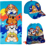 Cerda Детски плажен комплект Cerda - Paw Patrol, шапка, плажна кърпа и раница, сини (2200010480) - baby
