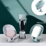 Viyogo Savoniera cu scurgere pentru sapun, prindere cu ventuza, 13 x 8.5 x 10.5 cm, albastru